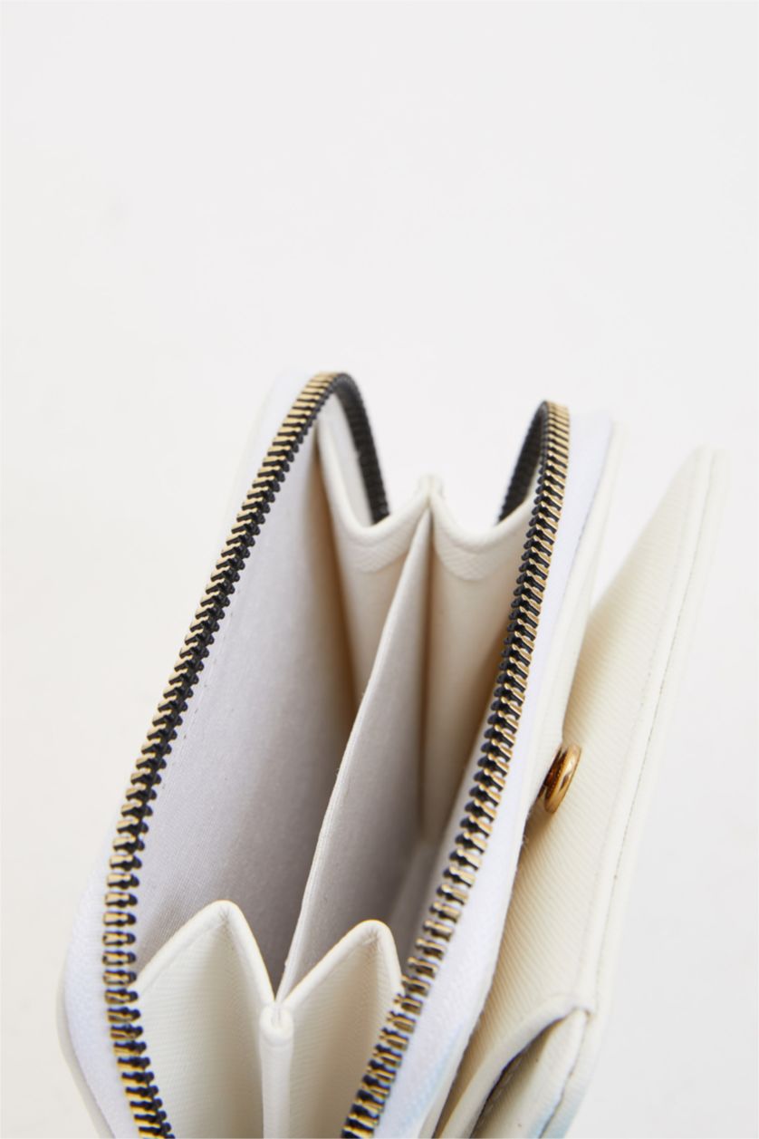 نساء أبيض (000) محفظة نسائي جلد صناعي