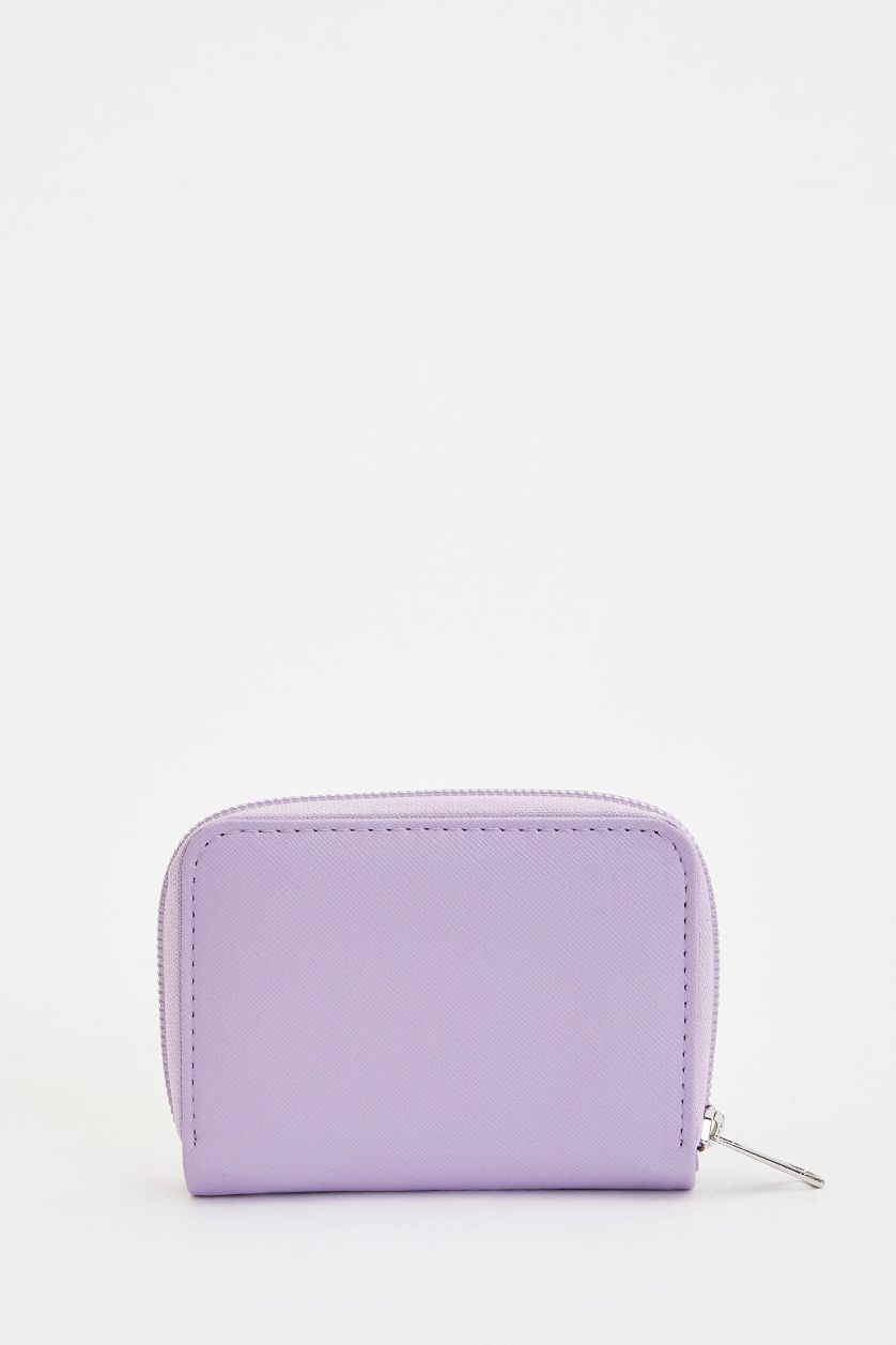 Kadın Lila Kadın Suni Deri Fermuarlı Cüzdan
