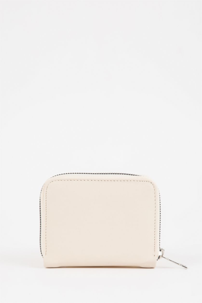 Kadın Koyu Bej Kadın Fermuarlı Suni Deri Cüzdan