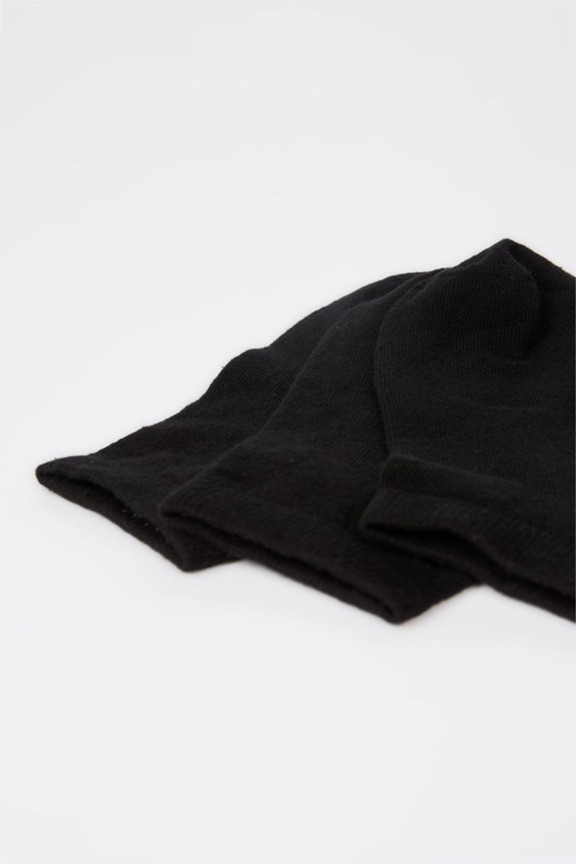 Erkek Siyah Erkek Pamuklu 3'lü Kısa Çorap