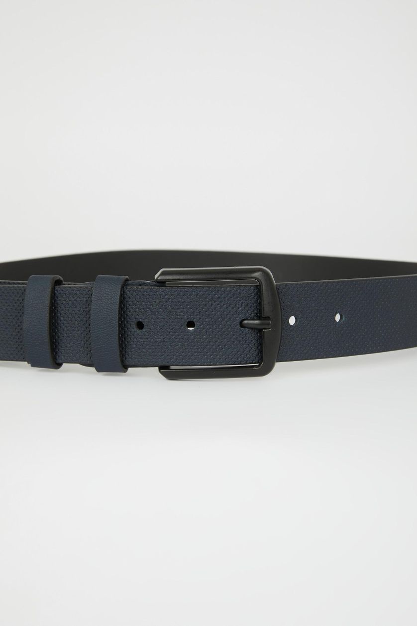 رجال كحلي حزام جان جلد صناعي للرجال