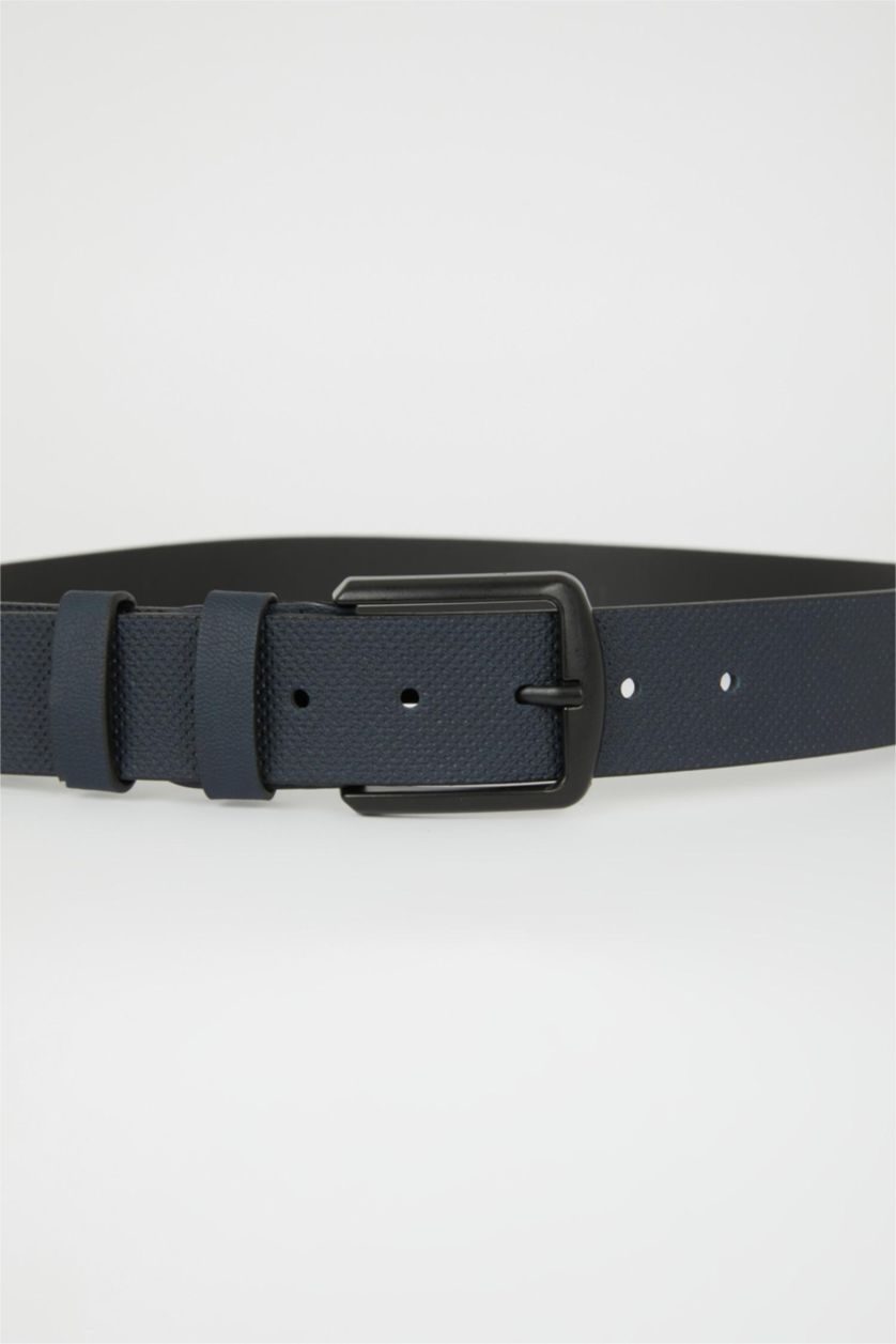 Men NAVY Men's Faux Leather Belt