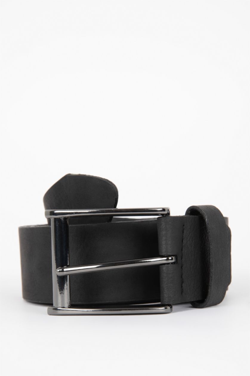 MAN Black Man Faux Leather 120 cm Belt
