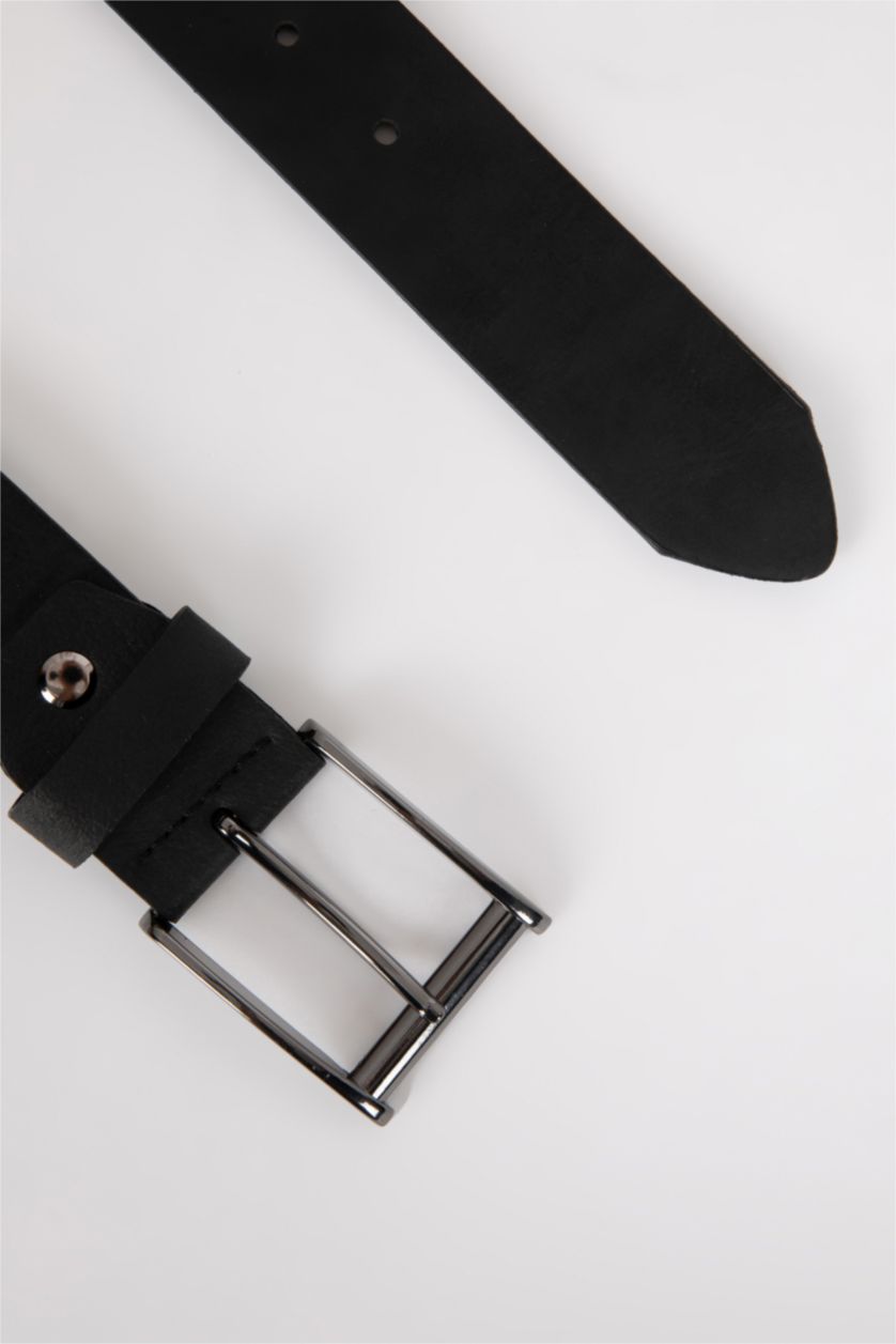 MAN Black Man Faux Leather 120 cm Belt