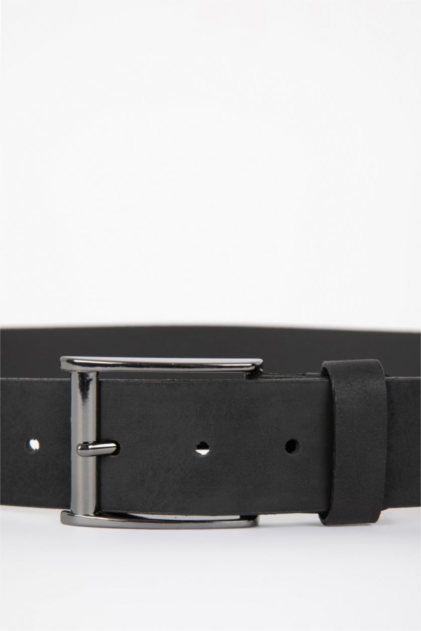 MAN Black Man Faux Leather 120 cm Belt