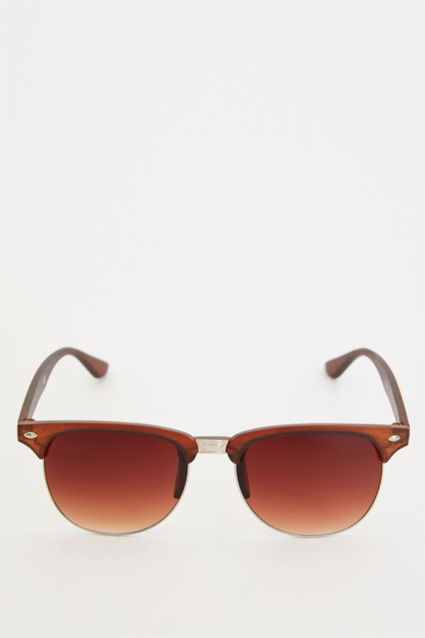 Kadın Açık Kahve Dikdörtgen Çerçeveli Güneş Gözlüğü