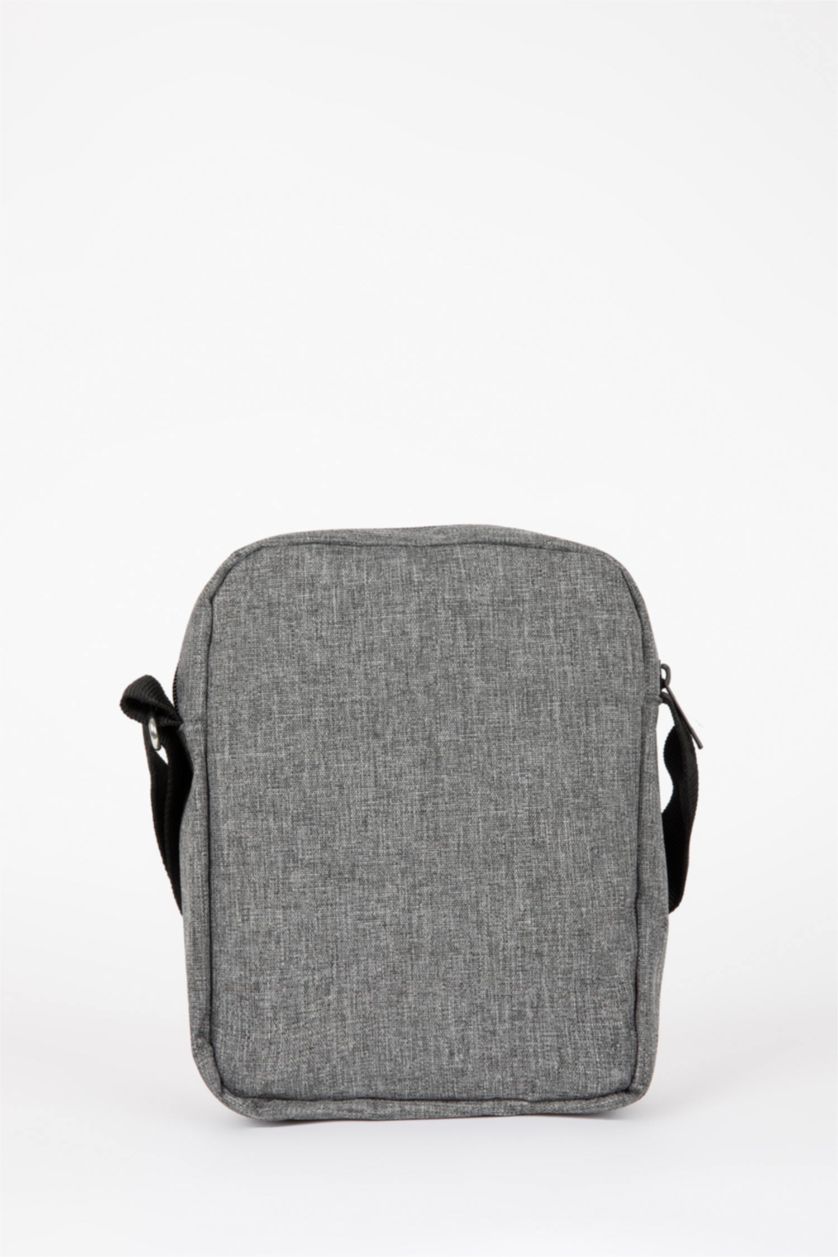 Men Grey Melange Crossbody Bag