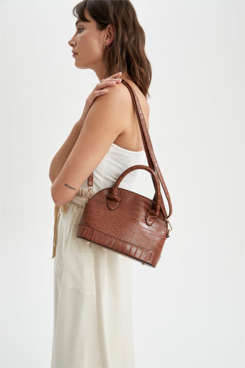 FEMME Marron Sac à bandoulière en similicuir