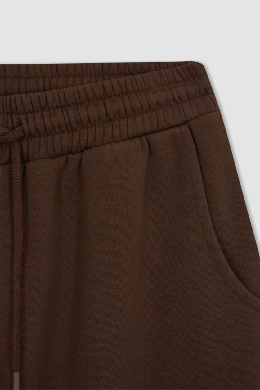 WOMAN Brown Jogger Standard Fit Thick Fabric Jogger Sweatpants