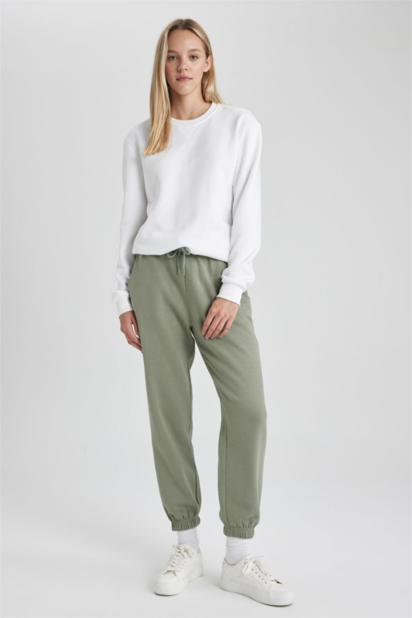 FEMME Vert Pantalon Joggeur Longue à Taille Standard Jambe Bande Élastique