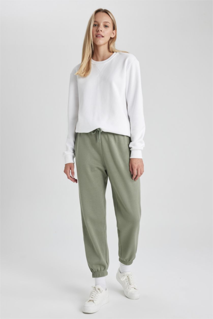 FEMME Vert Pantalon Joggeur Longue à Taille Standard Jambe Bande Élastique