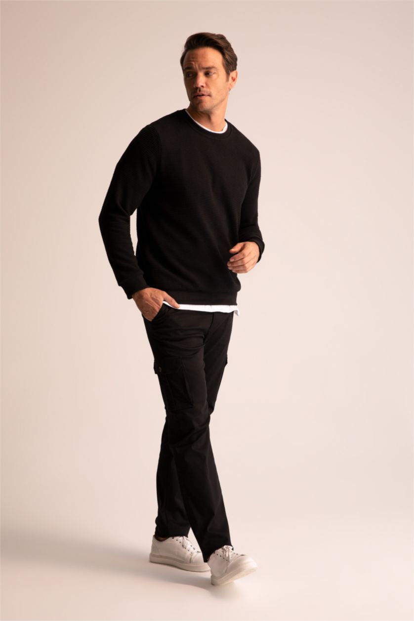 HOMME Noir Sweat-Shirt Coupe Classique