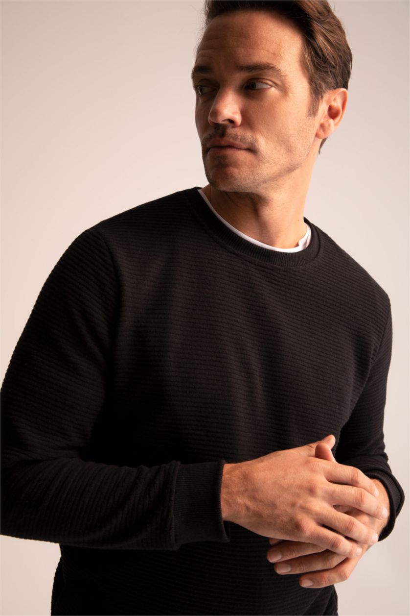 HOMME Noir Sweat-Shirt Coupe Classique