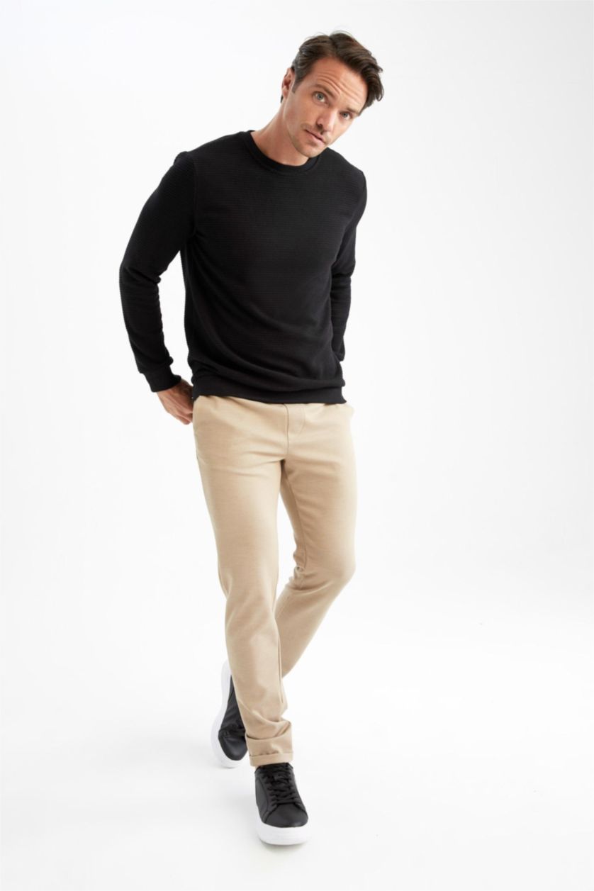 HOMME Noir Sweat-Shirt Coupe Classique