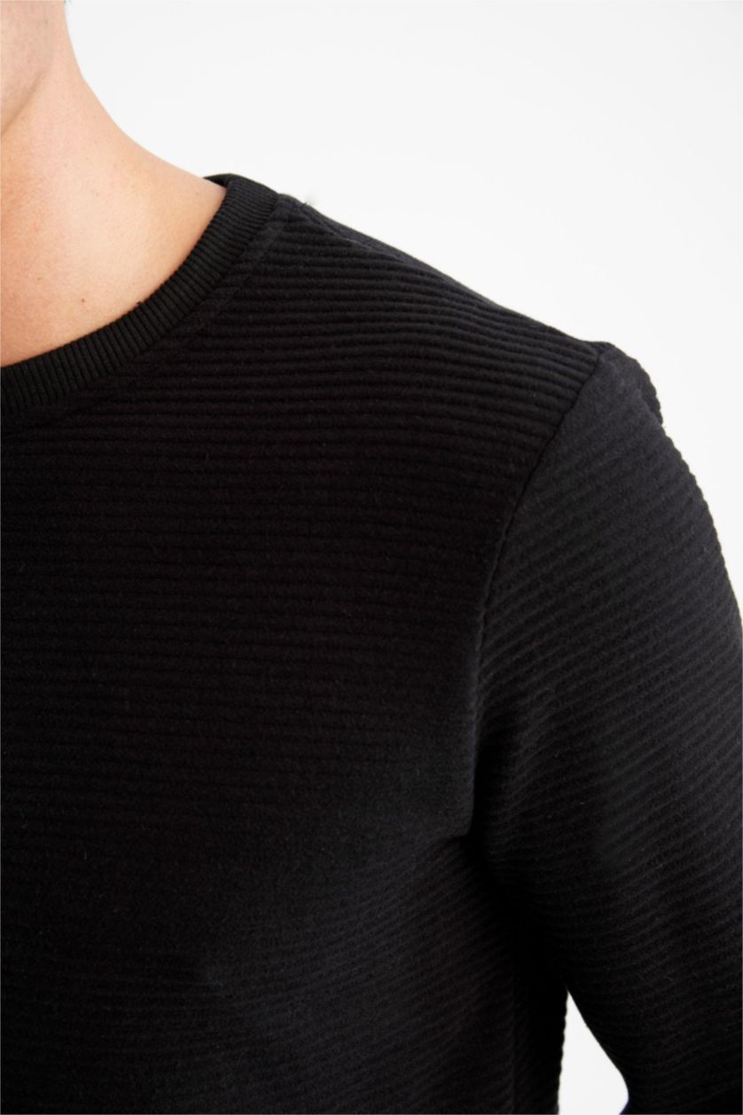 HOMME Noir Sweat-Shirt Coupe Classique
