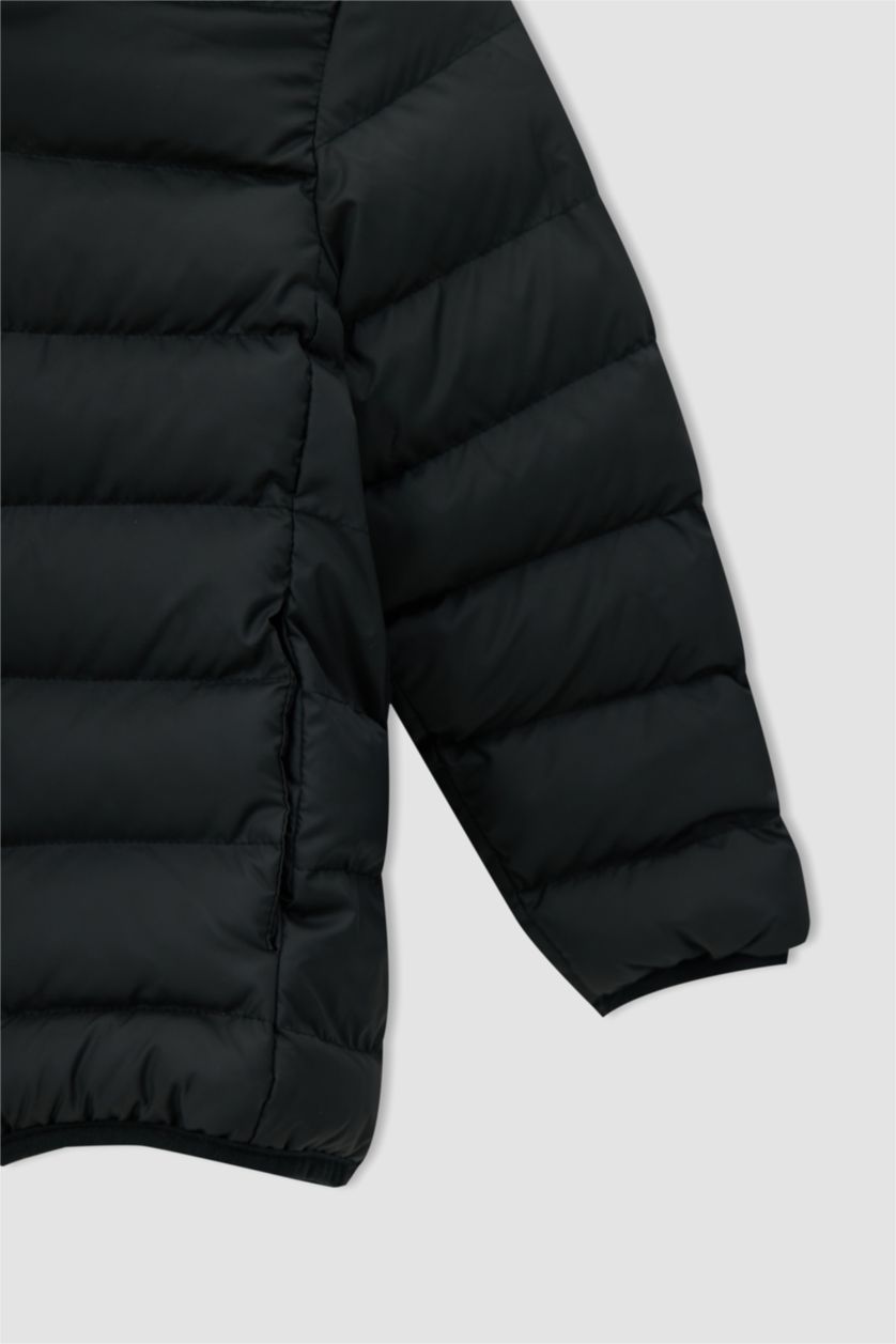 BOYS & TEENS Black Boys Hooded Coat