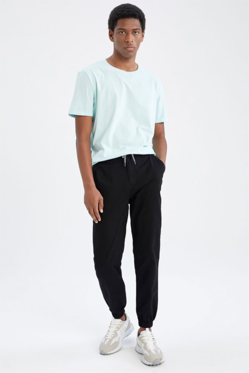 MAN Black Jogger Fit Trousers