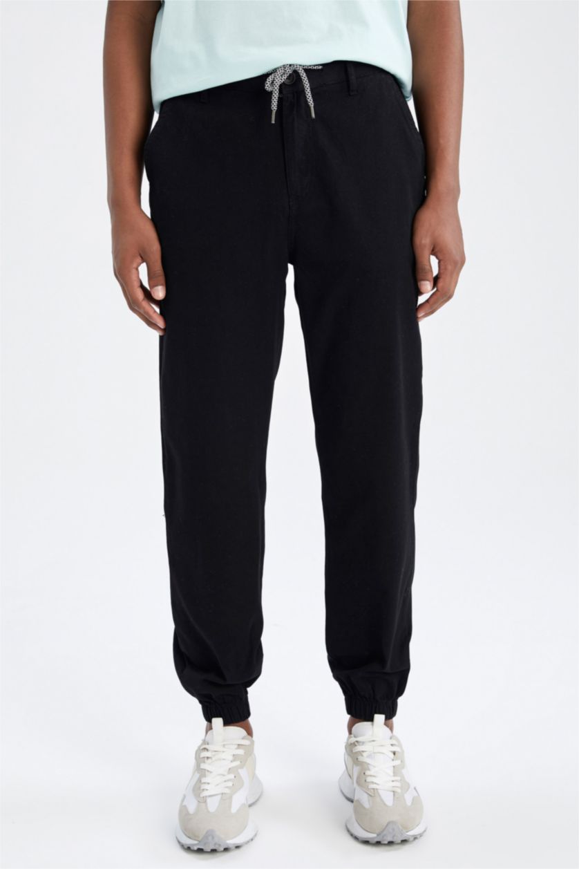 MAN Black Jogger Fit Trousers