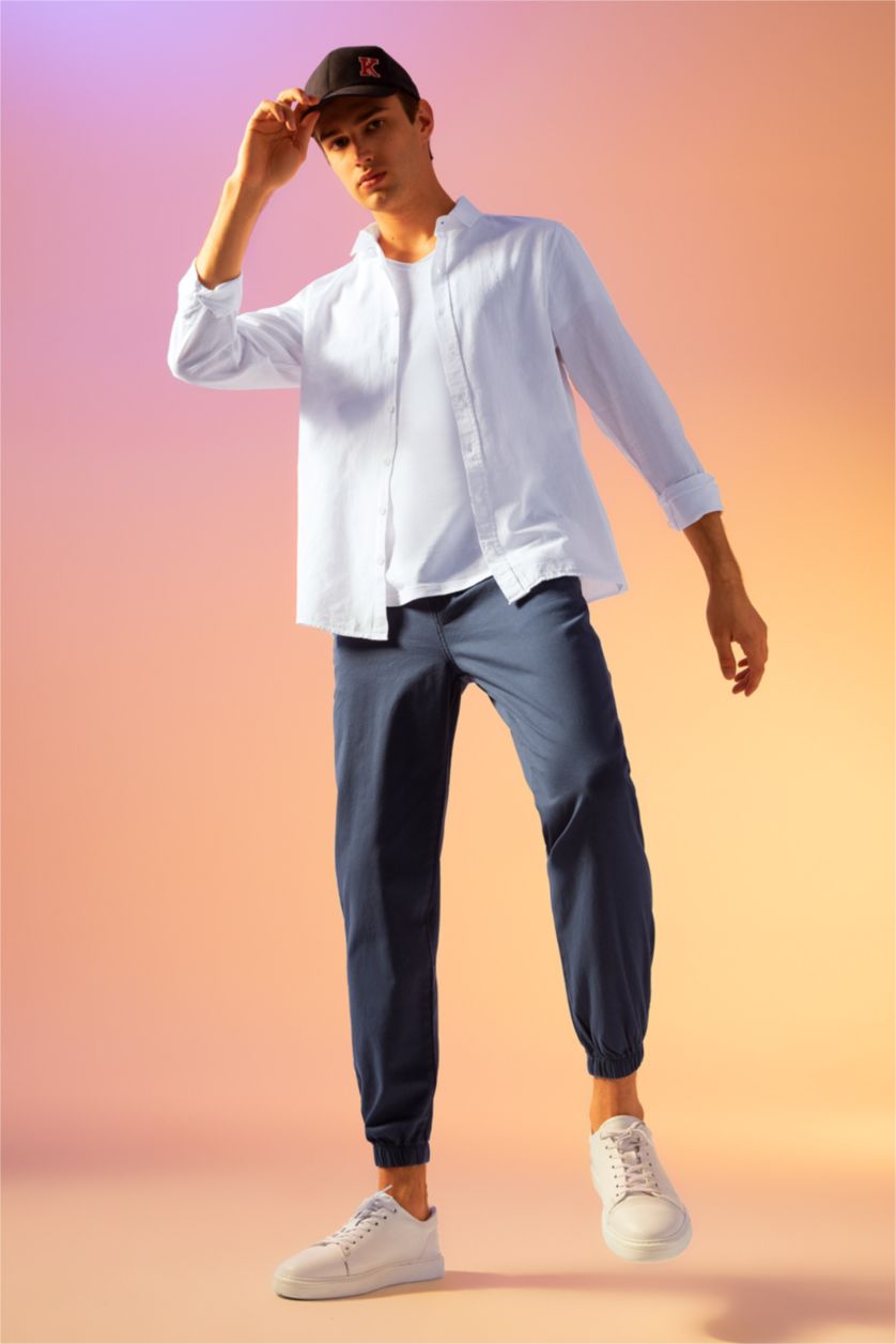 Man Indigo jogger Trousers