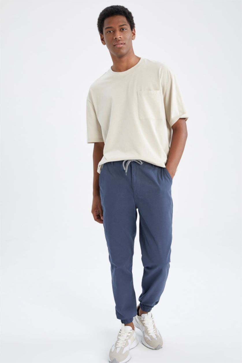 Man Indigo jogger Trousers