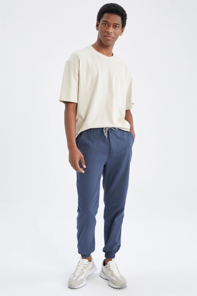 Man Indigo jogger Trousers