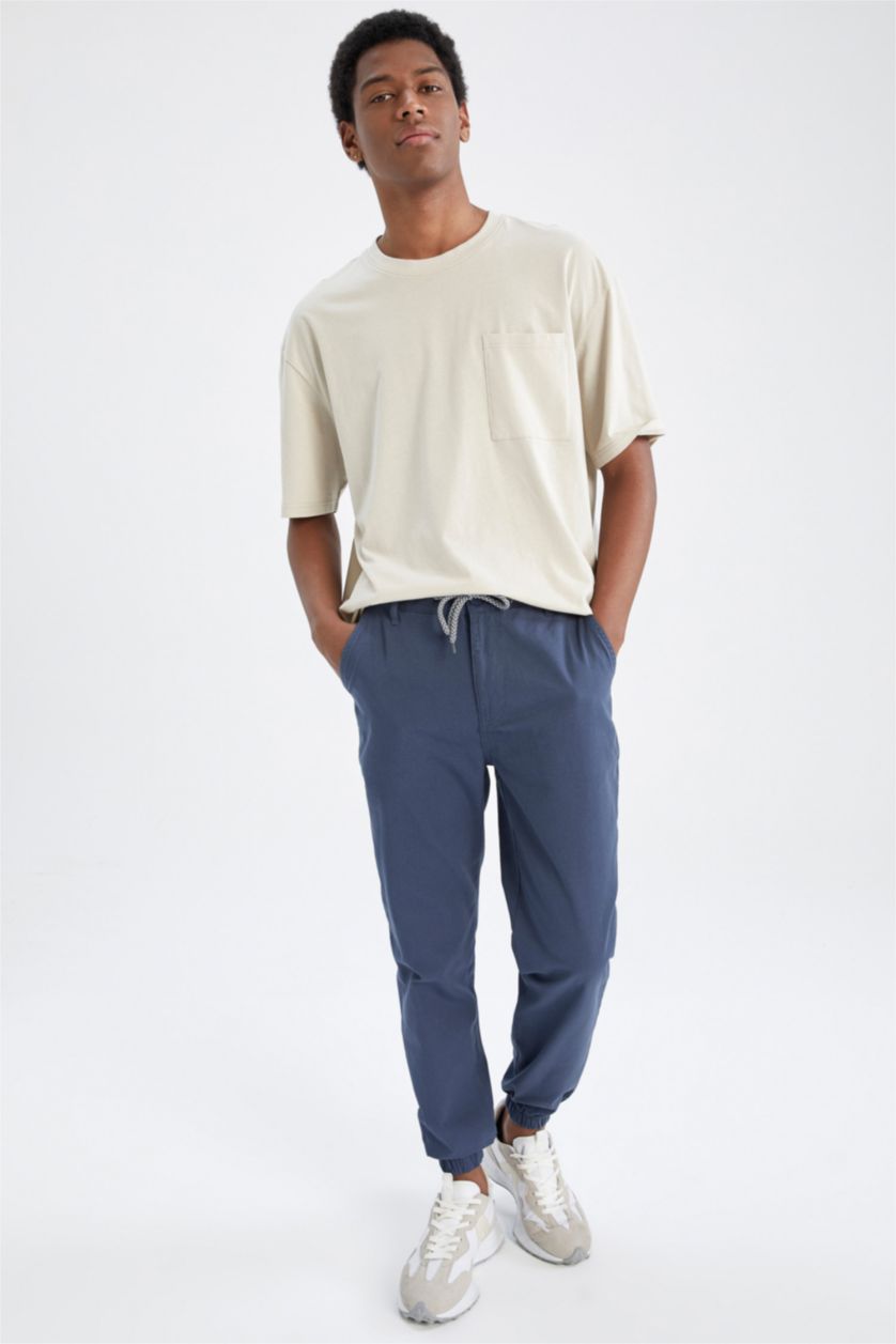 Man Indigo jogger Trousers