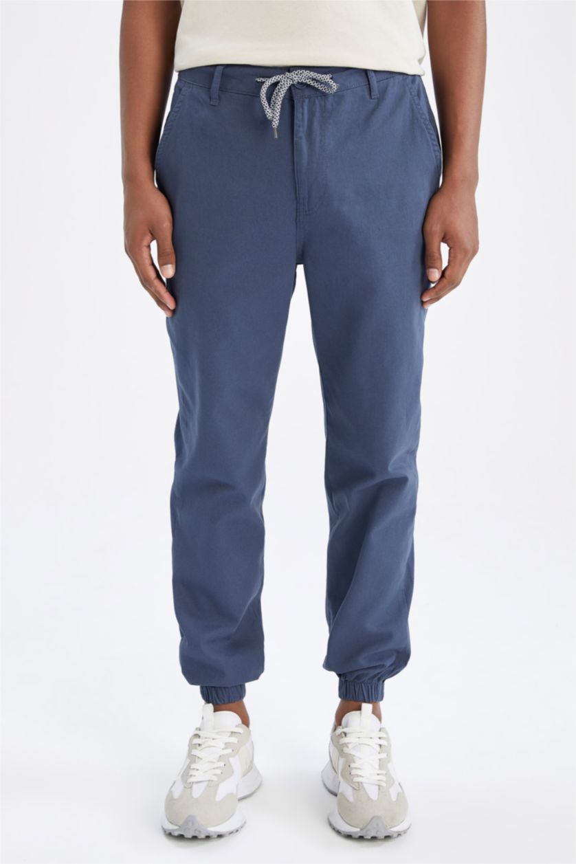 Man Indigo jogger Trousers