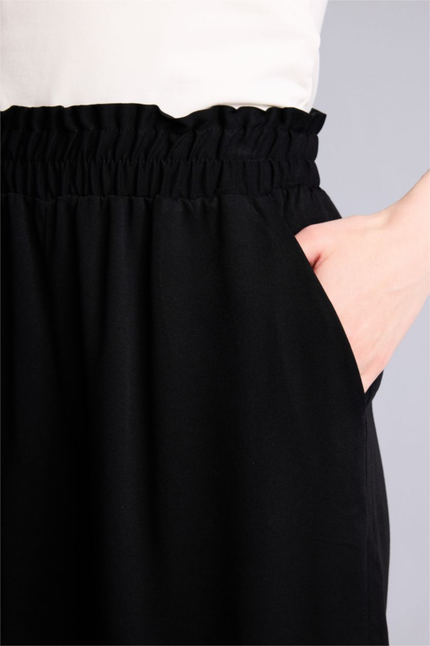 نساء أسود Paperbag Fit Belmando
