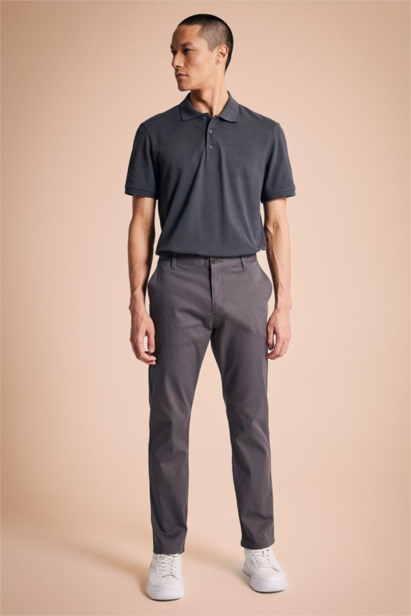 MAN Anthracite Regular Fit Chino Trousers