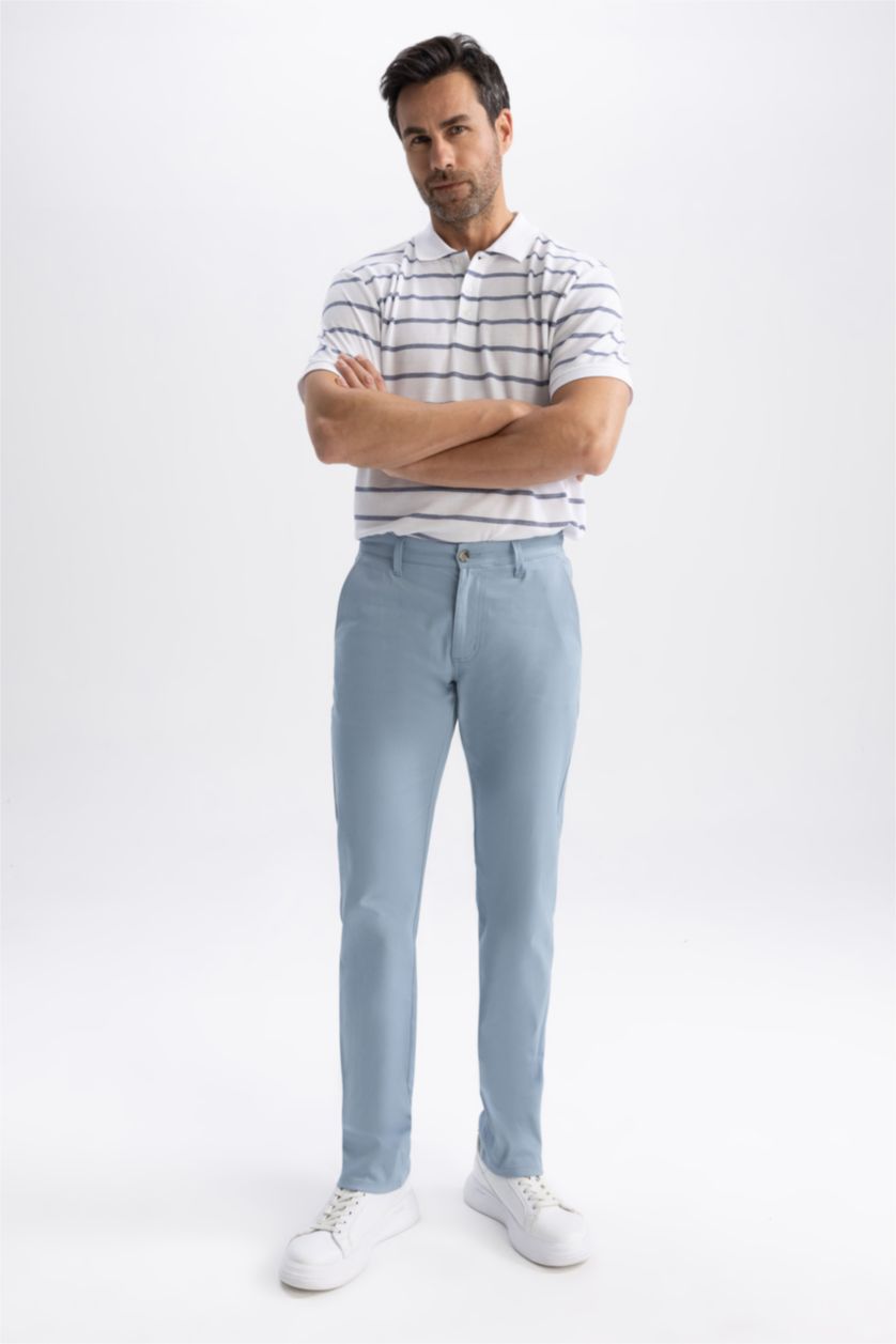 MAN Blue Regular Fit Trousers