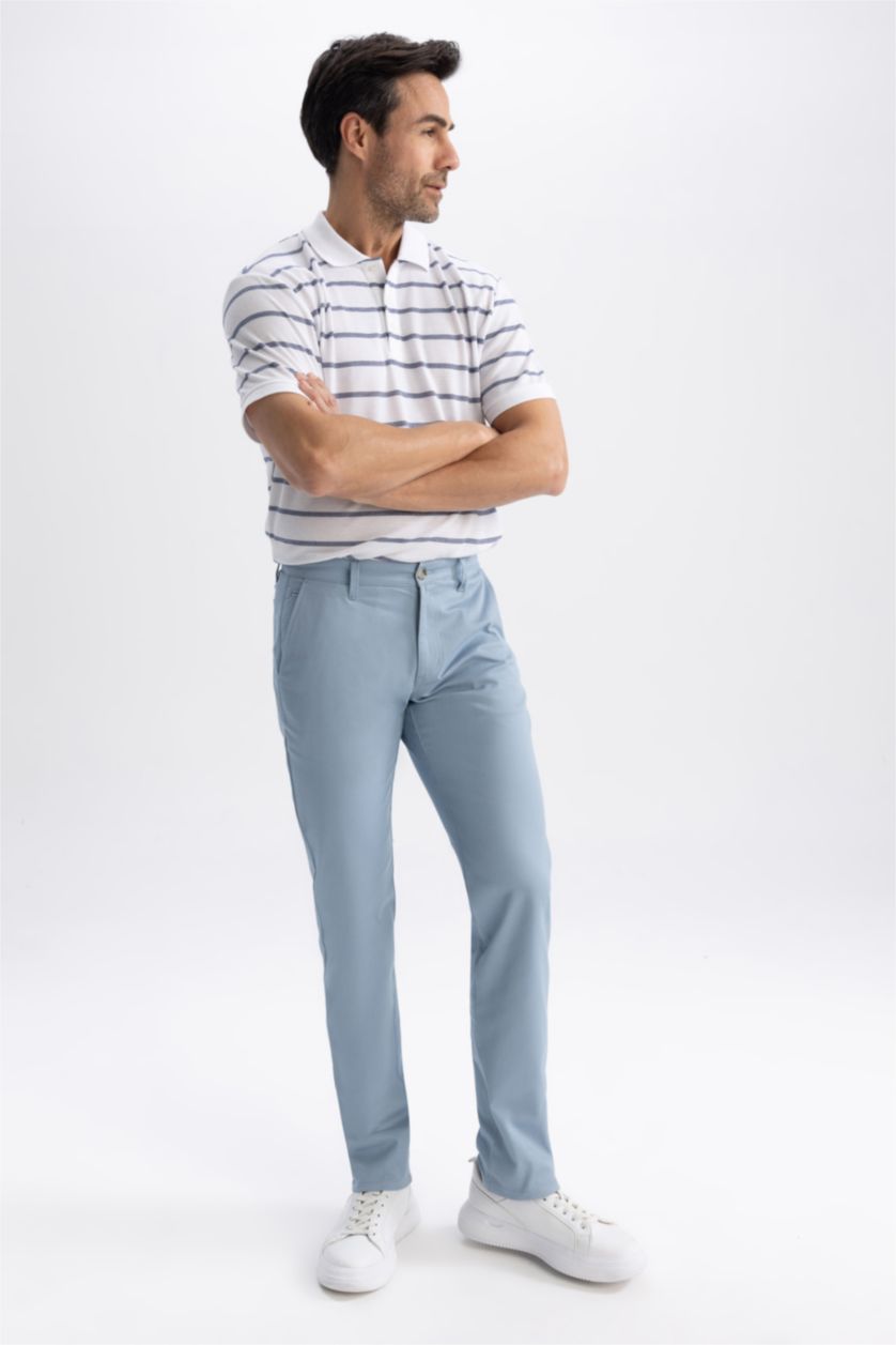 MAN Blue Regular Fit Trousers