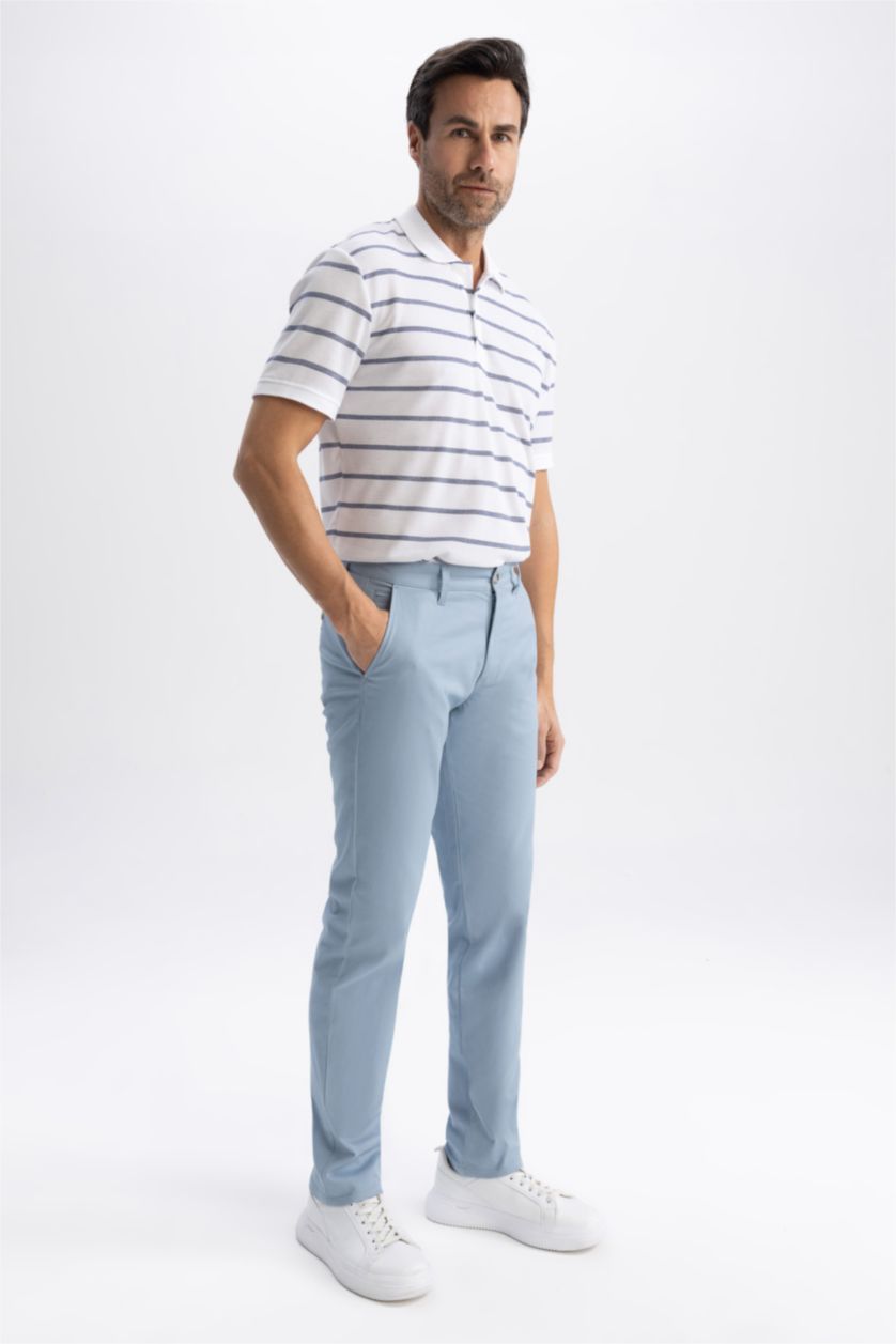 MAN Blue Regular Fit Trousers