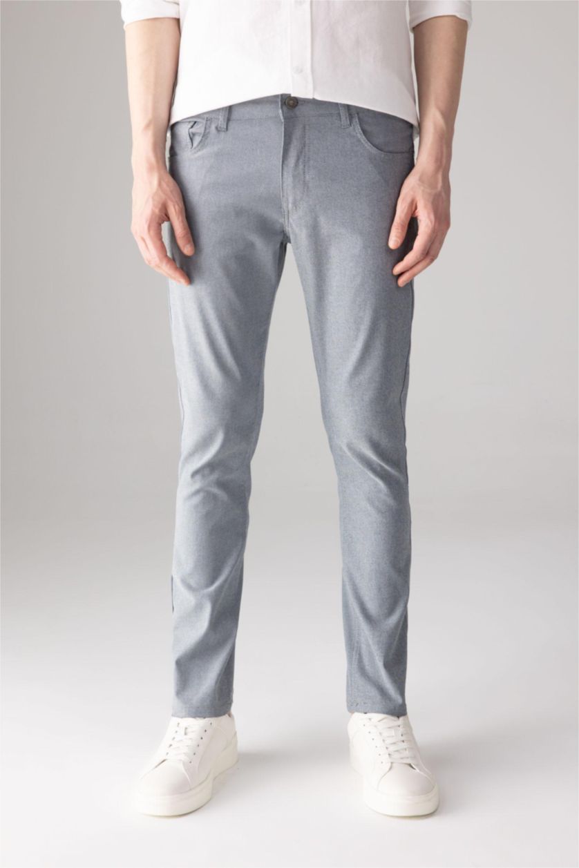 MAN Light Indigo Slim Fit Super Skinny Hem Trousers