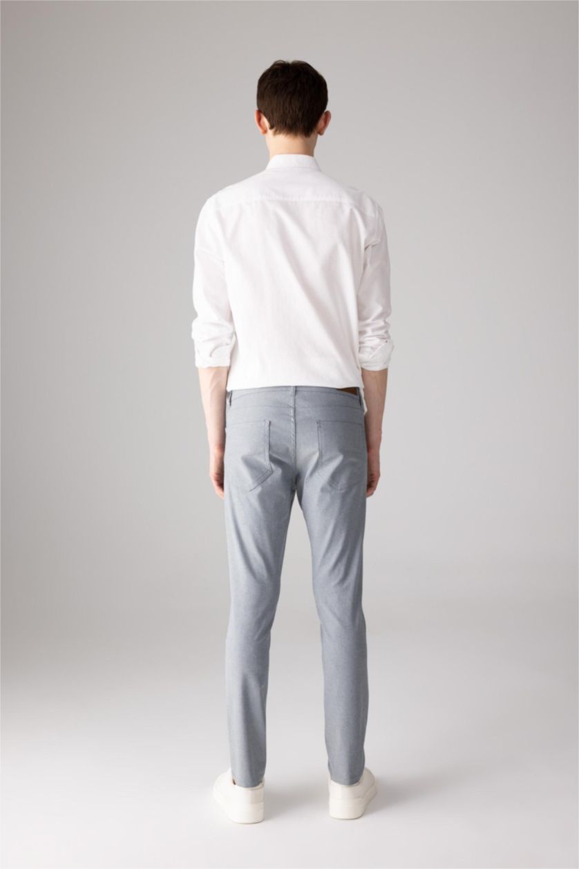 MAN Light Indigo Slim Fit Super Skinny Hem Trousers