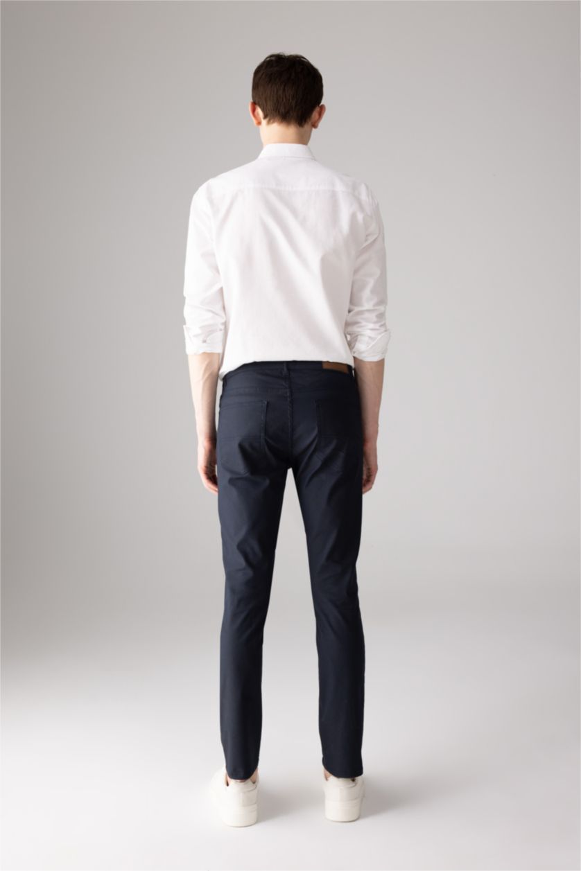 رجالي كحلي بنطلون تشينو سليم فيت برجل ضيقة