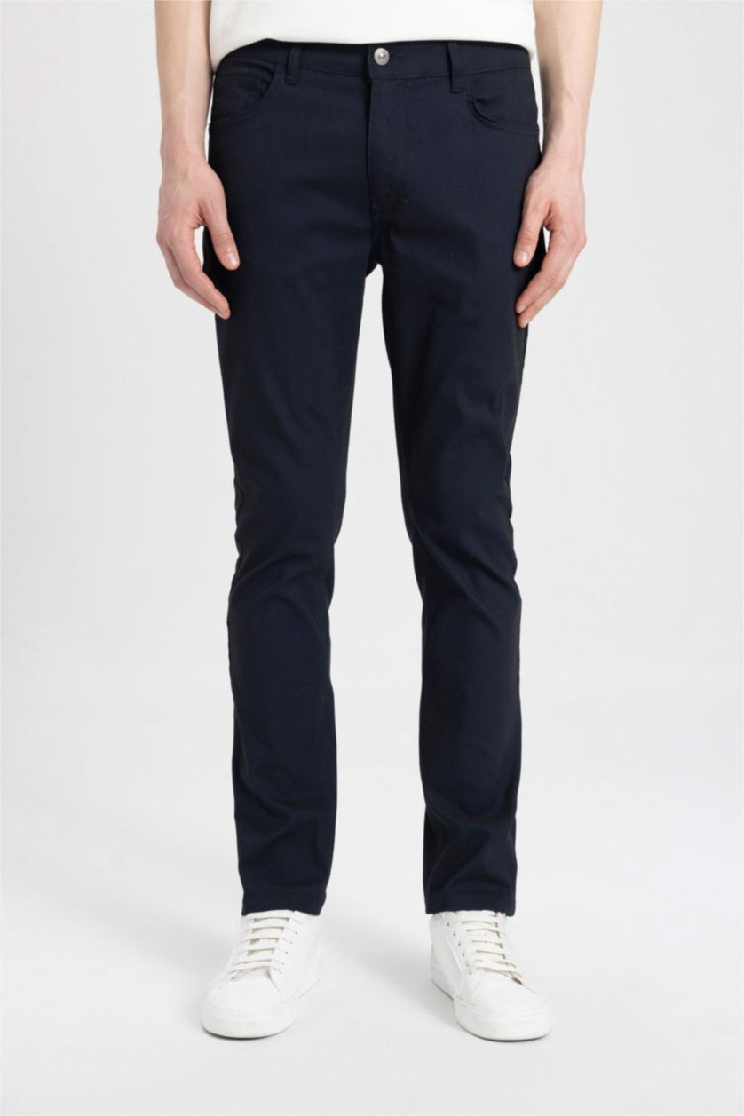 رجالي كحلي بنطلون تشينو سليم فيت برجل ضيقة