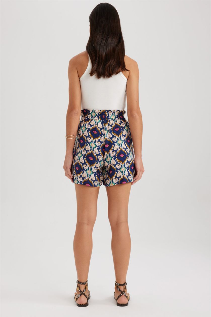 حريمي كحلي شورت فيسكوز بيبرباج بجيب