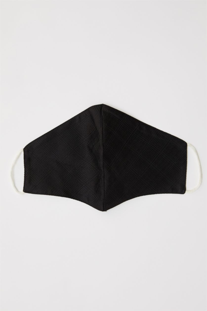 HOMME Noir Ensemble cravate et masque à motifs
