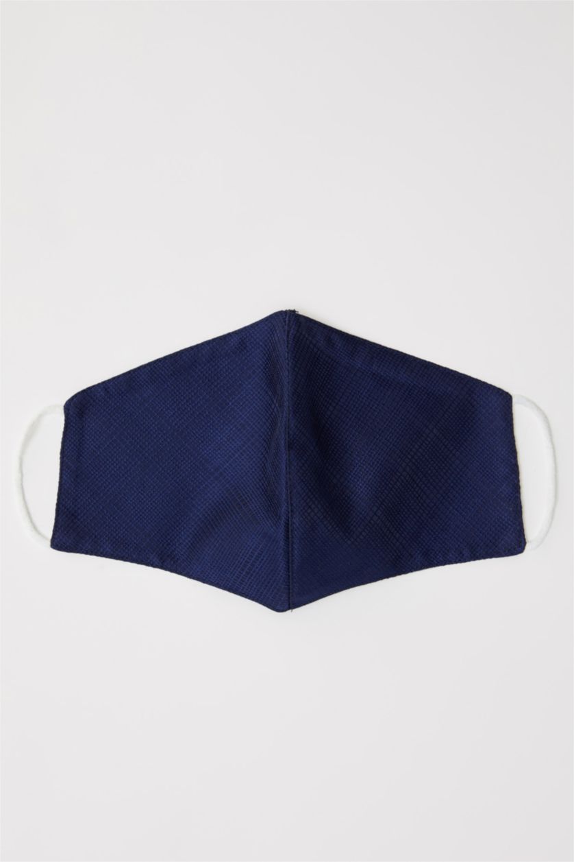 MAN NAVY Patterned Tie and Mask Set
