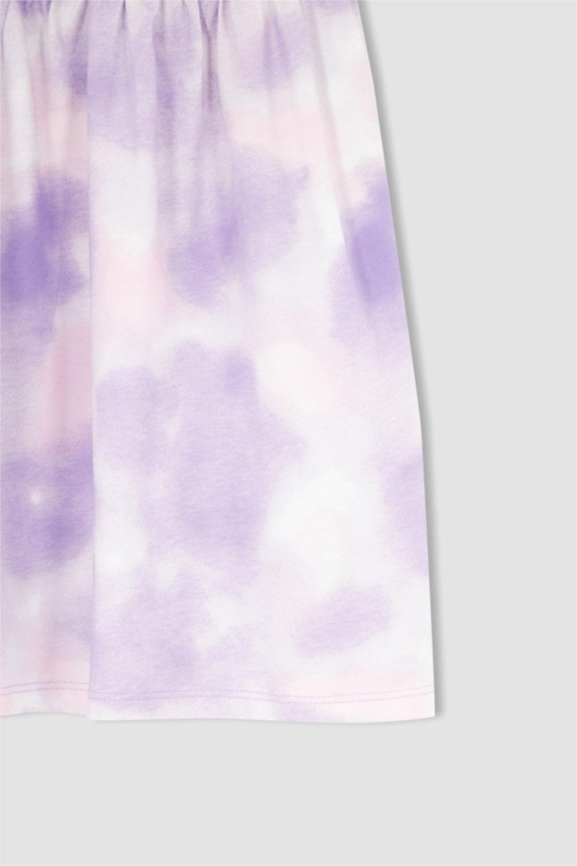 GIRLS & TEENS Light Lilac Girl Regular Fit Batik Patterned Suspender Cotton Combed Cotton Dress