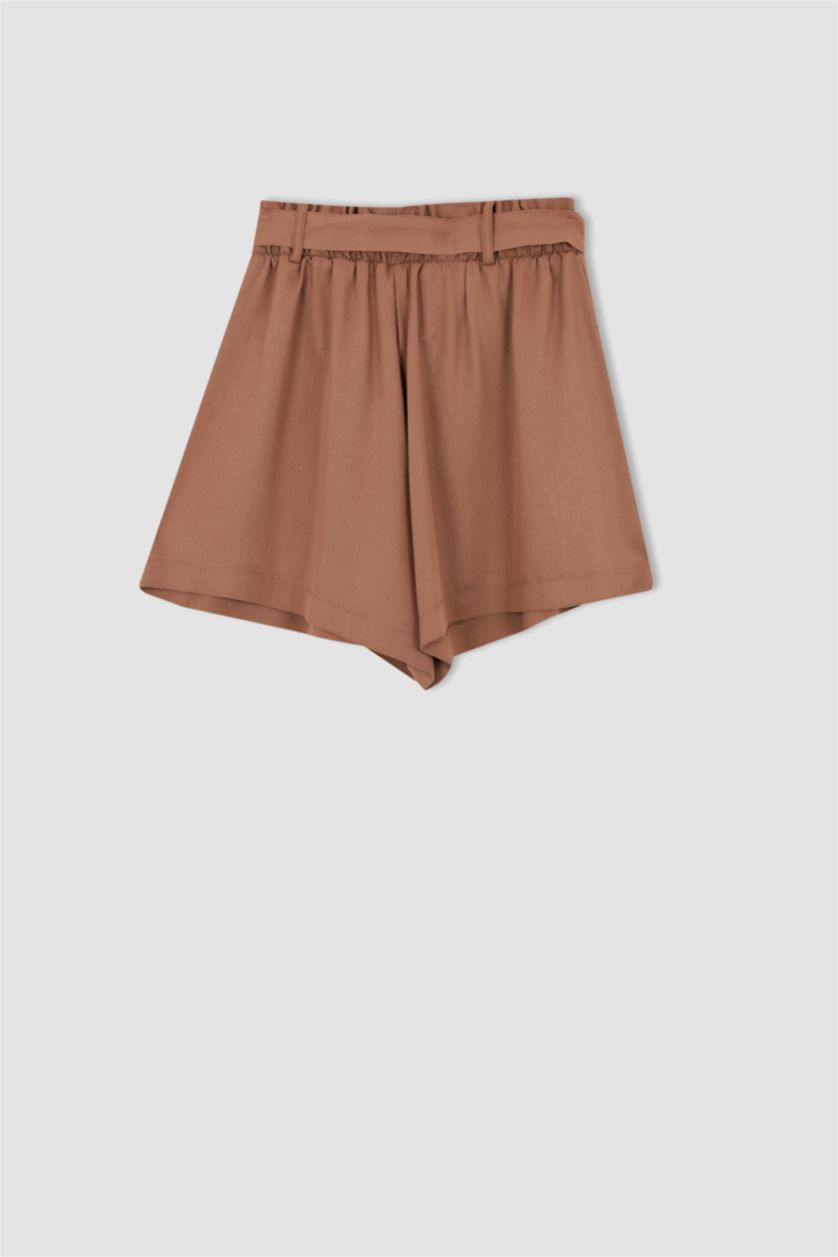 FEMME Marron Clair Short Coupe décontractée Taille Normale