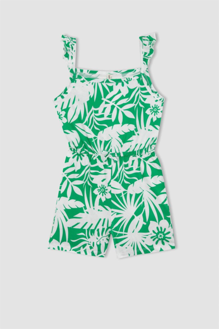 FILLES Vert Combinaison Coton Sans Manches