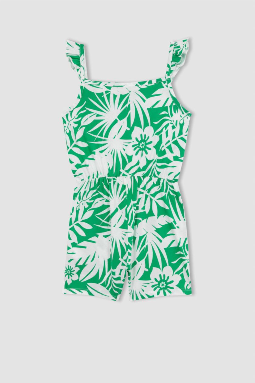 FILLES Vert Combinaison Coton Sans Manches