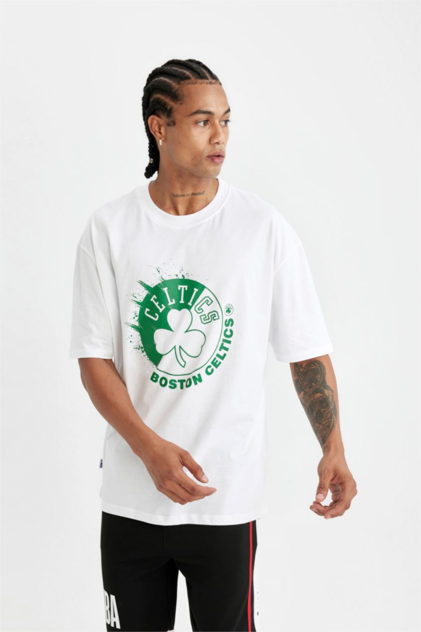 MAN White Boston Celtics Licensed T-Shirt