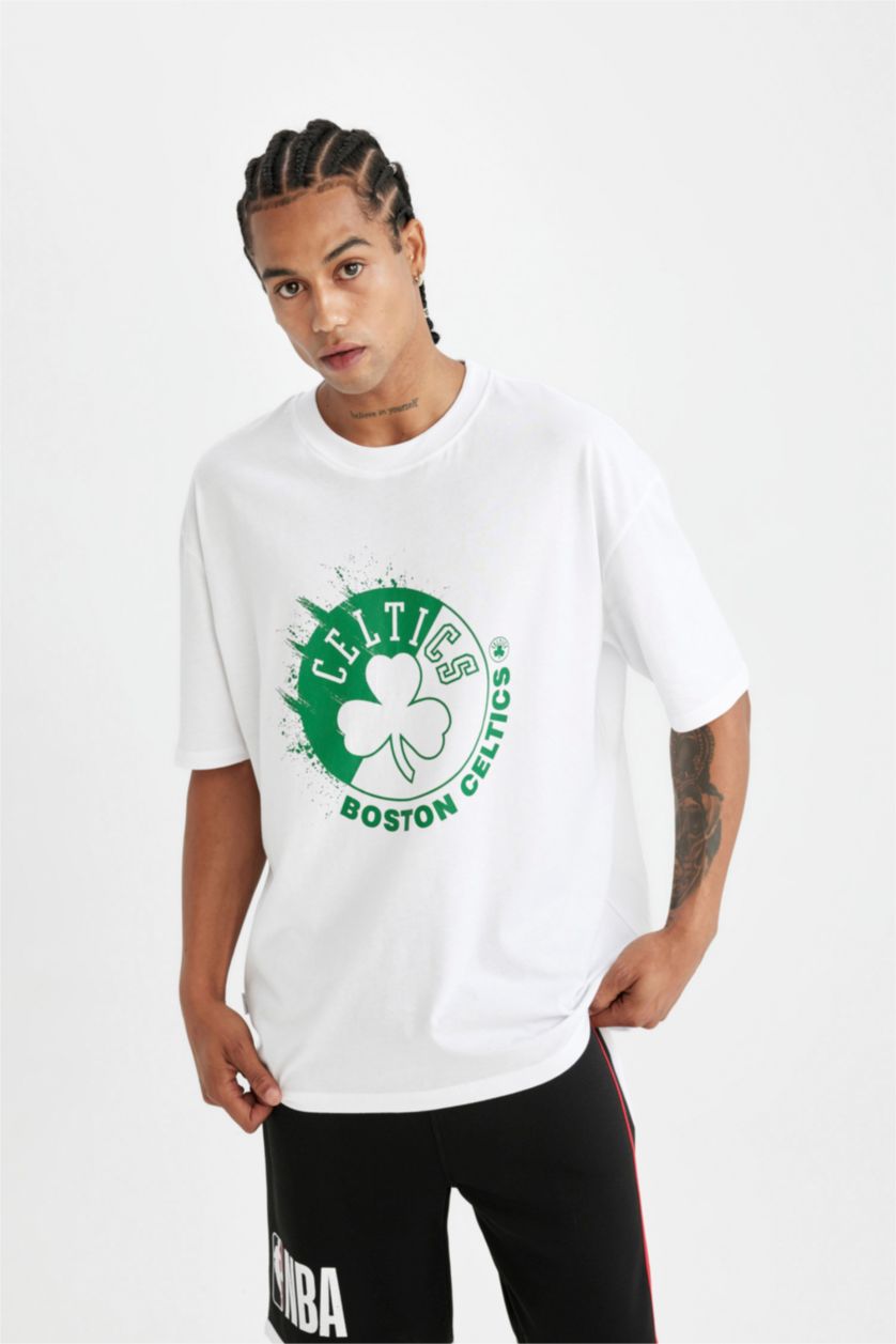 MAN White Boston Celtics Licensed T-Shirt