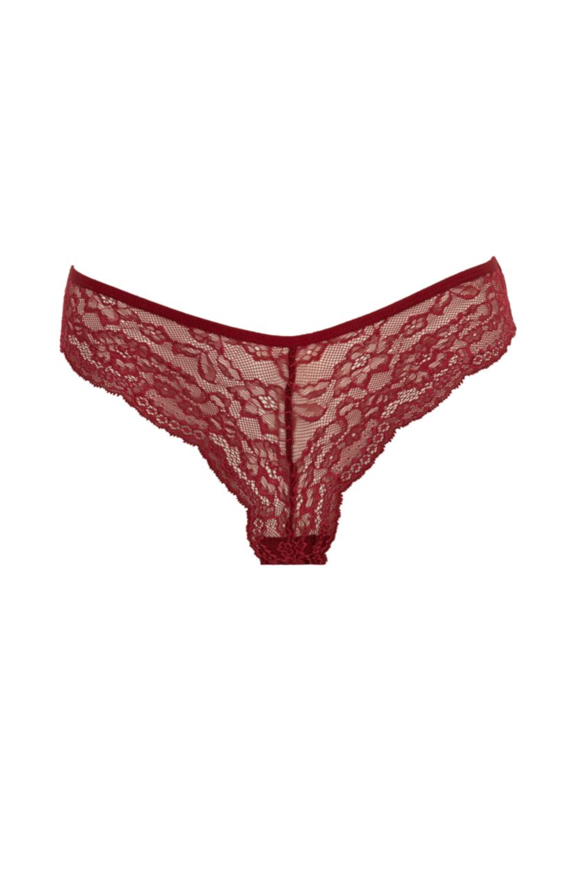 WOMAN Bordeaux Lace Slip Panty