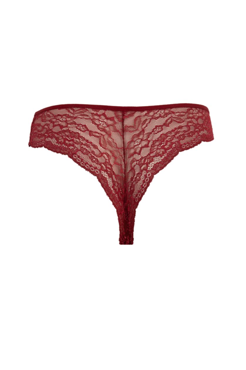 WOMAN Bordeaux Lace Slip Panty