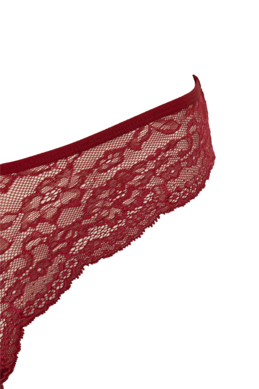 WOMAN Bordeaux Lace Slip Panty