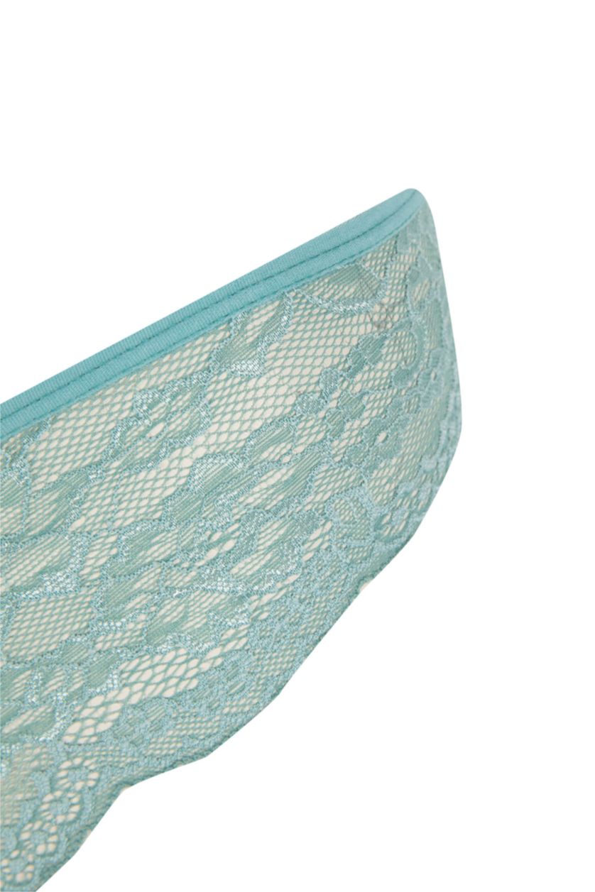 Женская Зеленый Трусы бразилиана кружевные, Fall in Love