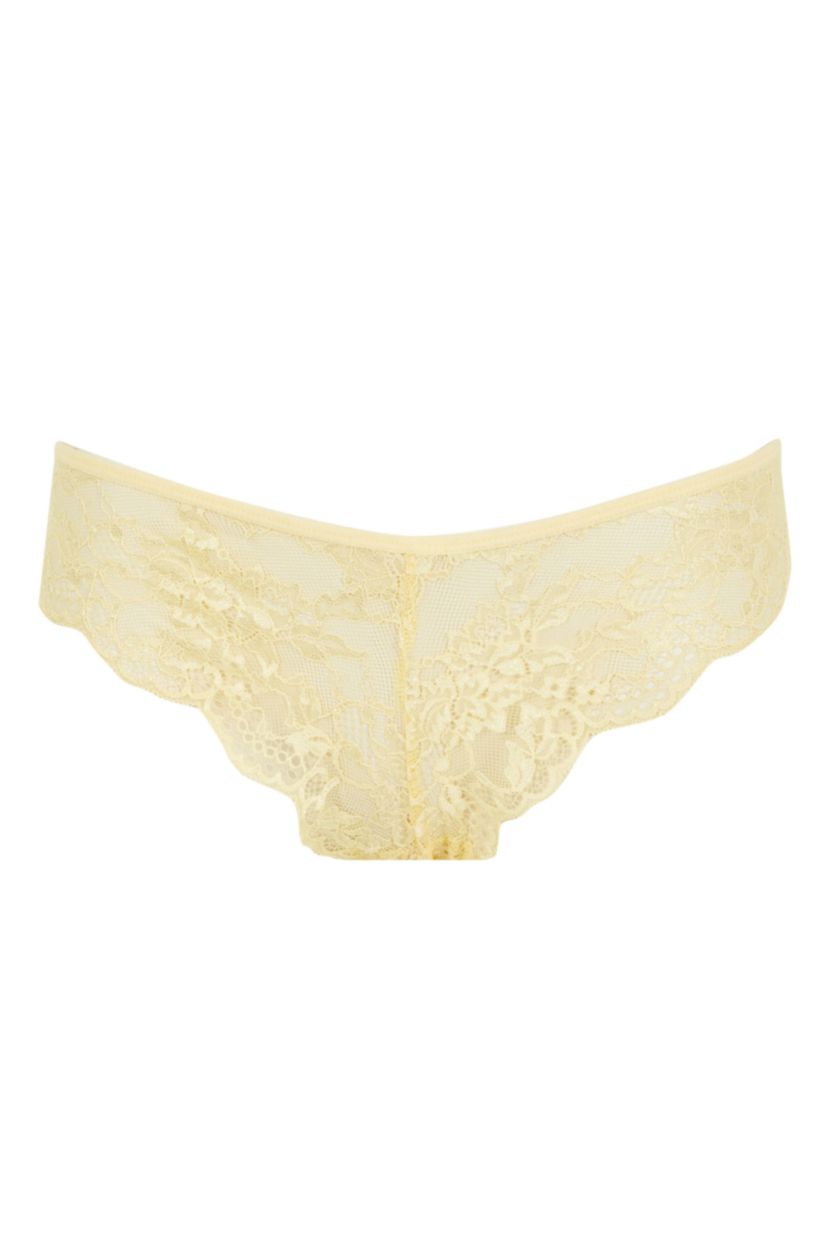 Kadın Sarı Fall in Love Dantelli Brazilian Külot